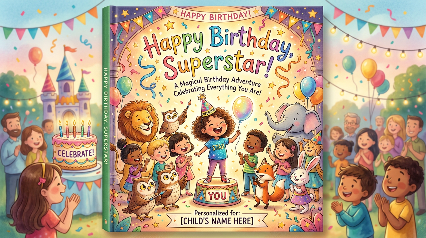 Happy Birthday, Superstar! | Personalized Birthday Celebration Book