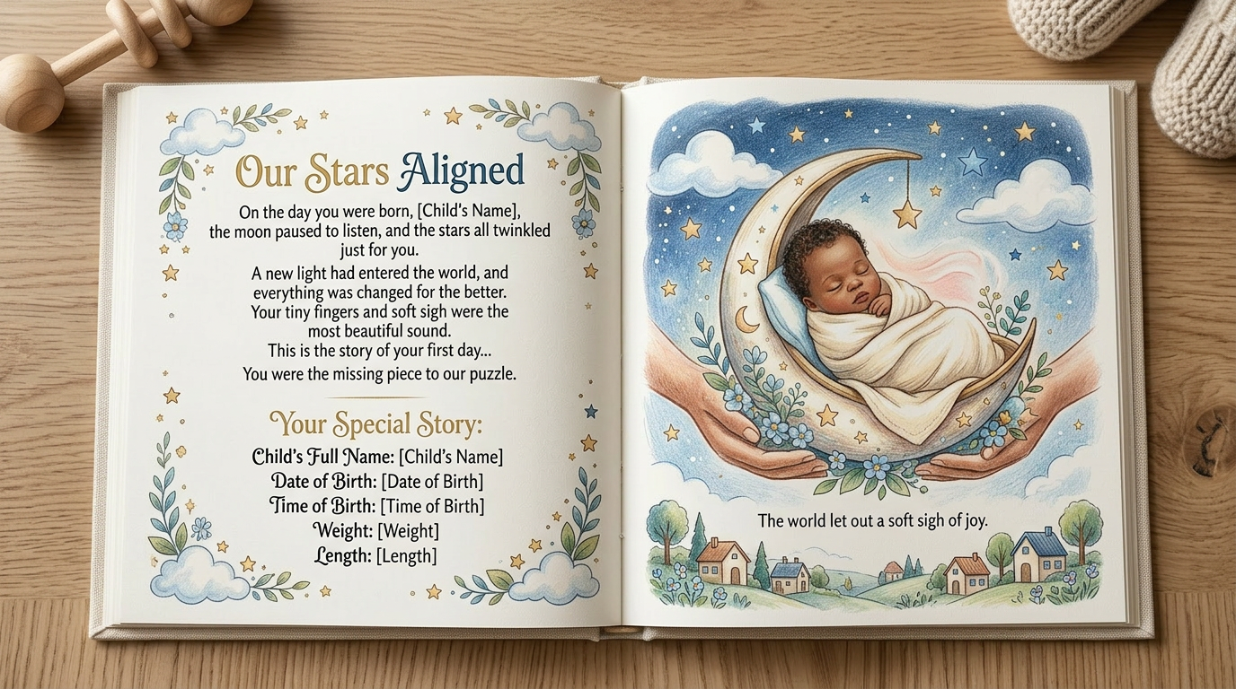 The Day You Were Born | Personalized Baby Memory Book