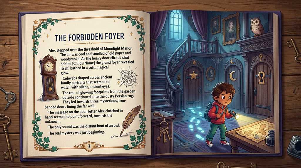 The Mystery of Moonlight Manor | Personalized Mystery Book