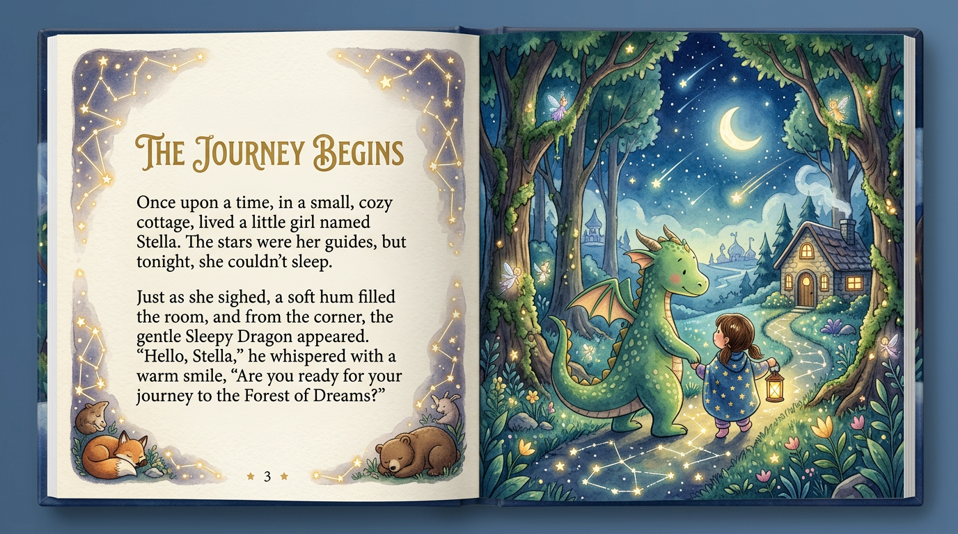The Sleepy Dragon's Bedtime Journey | Personalized Bedtime Story