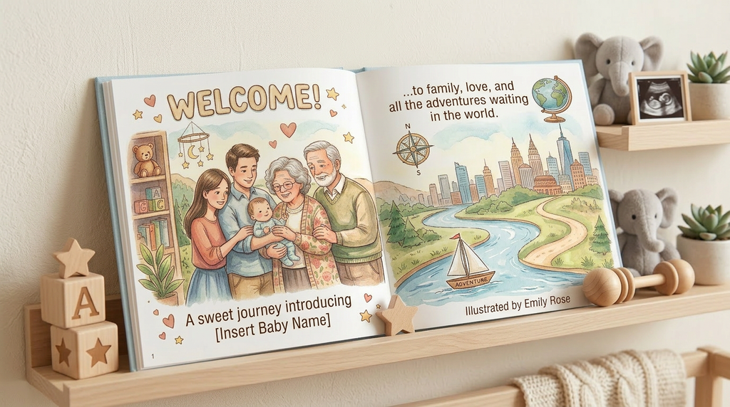 Welcome to the World | Personalized Baby Keepsake Book