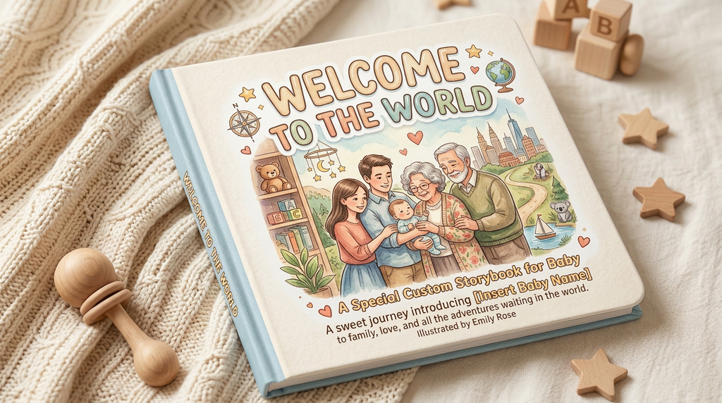 Welcome to the World | Personalized Baby Keepsake Book